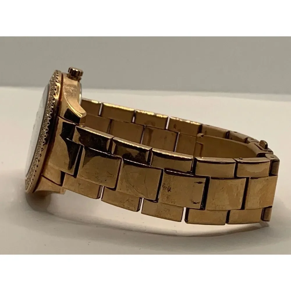 Fossil ES3590 Women Gold Stainless Steel Analog Rose Gold Dial Wrist Watch KL216